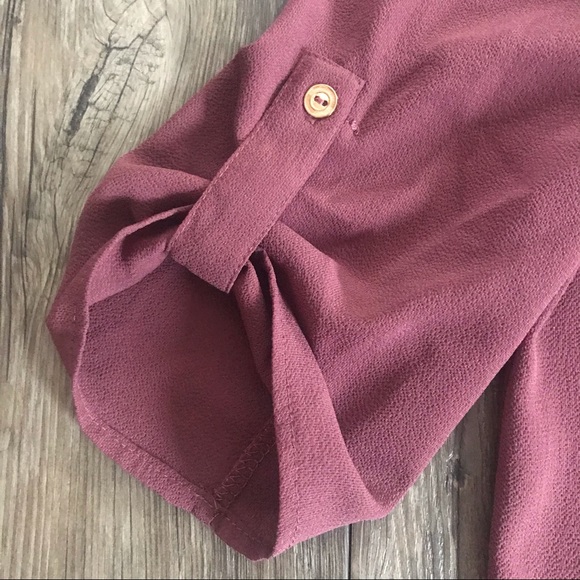 TEMPTED Pretty Purple/Mauve Blouse Gold detailing - Picture 4 of 5